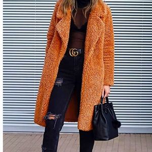 Furry burnt orange jacket